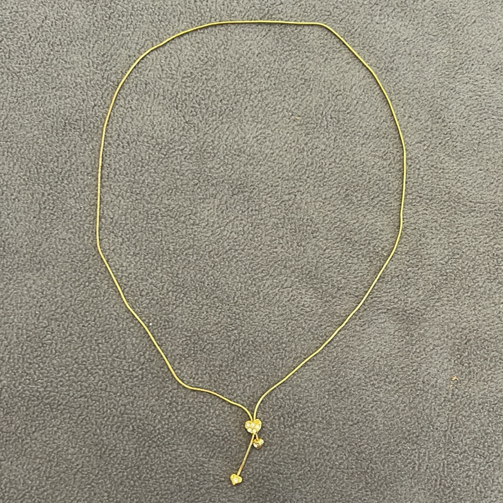 Vintage Triple Heart Goldtone Lariat Necklace